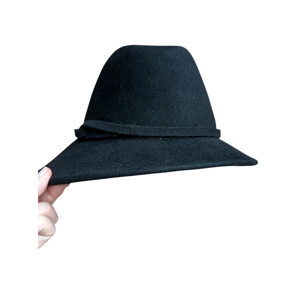 Frank Olive by‎ Gabriel Amar Black felt Wool Hat Women's Dress Hat vintage